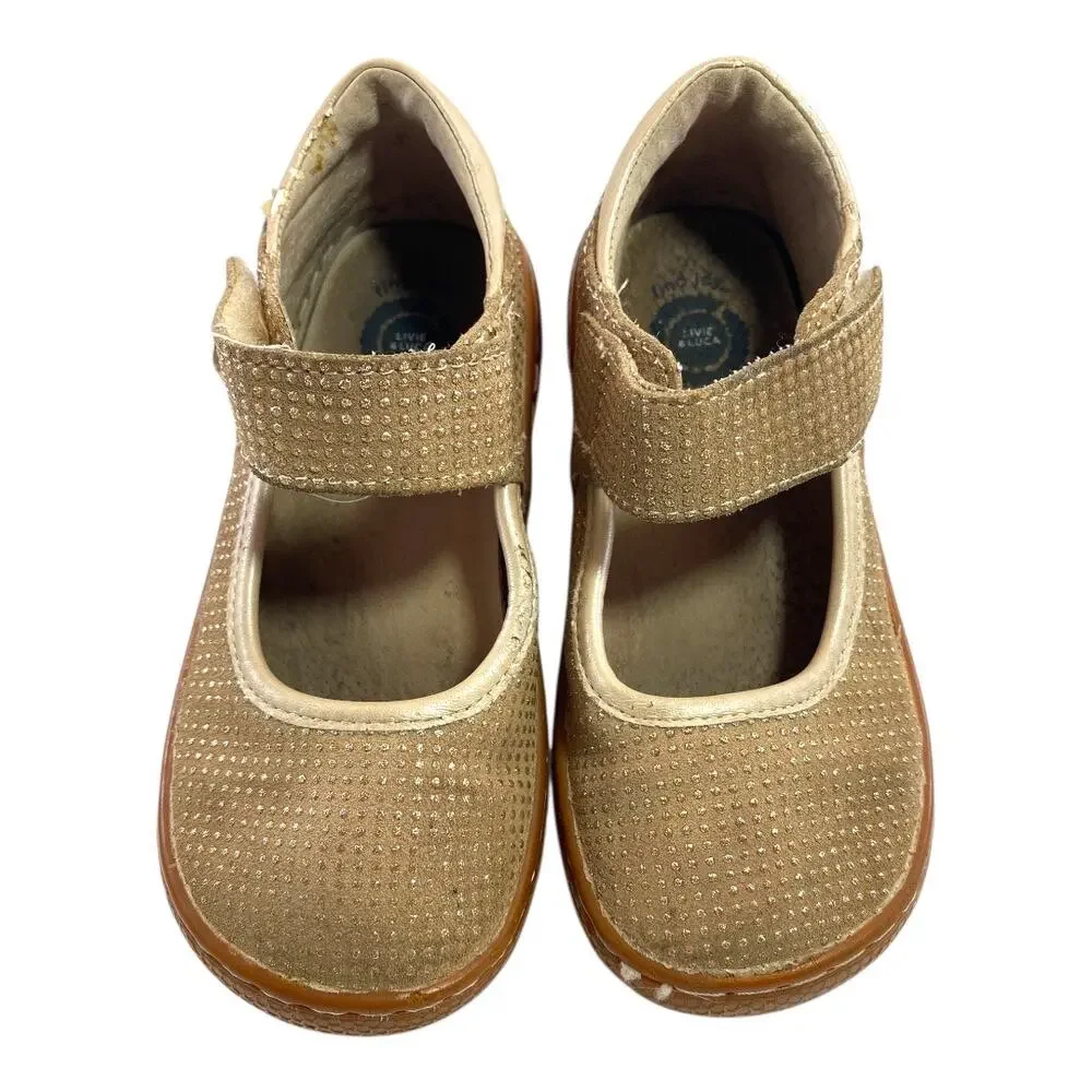 Livie And Luca Gemma Sparkle Pebble Gold Glitter Mary Jane Size 11 Flat Shoes